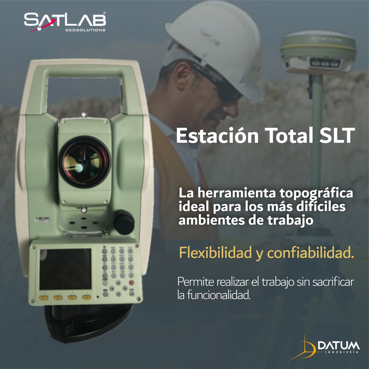 DatumIngenieria's tweet image. Estación Total #SLT de @satlabglobal 

☑️Máxima flexibilidad y gran rendimiento.

☑️ Mayor eficiencia con precisión mejorada.

Más información: datuming.com/producto/slt/
📨 info@datuming.com 
📲 301 5712697

#datum #satlab #slt #topografia #topografo #medicion
 #producto #2022