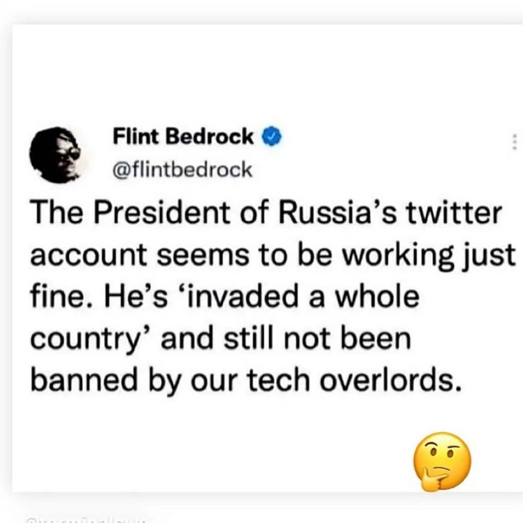 Kumar000's tweet photo. Even Twitter won't mess with Putin https://t.co/MbkkQ1P1FH