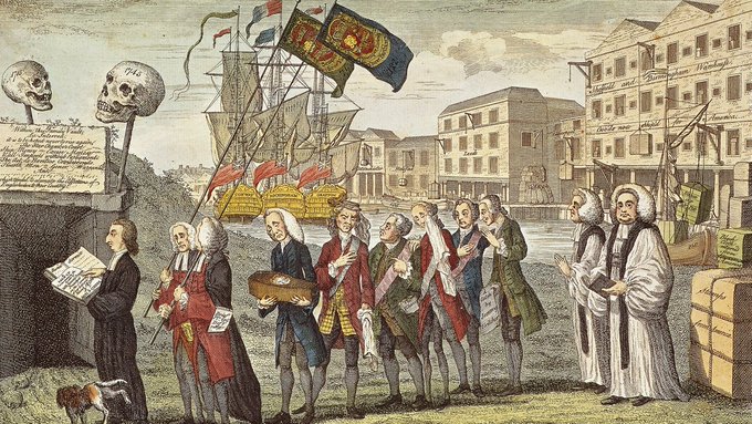 MilHistNow's tweet photo. On this day in 1766, calm returns to Britain's American colonies as Parliament officially repeals the hated Stamp Act. The tranquility won't last. https://t.co/p9Sg2itUcD