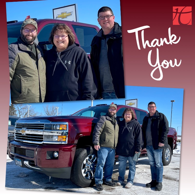 Thanks to Kevin &amp; Melissa Weber of Waseca for your trust in Troy Sunken and the staff at Hawkins Chevrolet. We appreciate your business.
