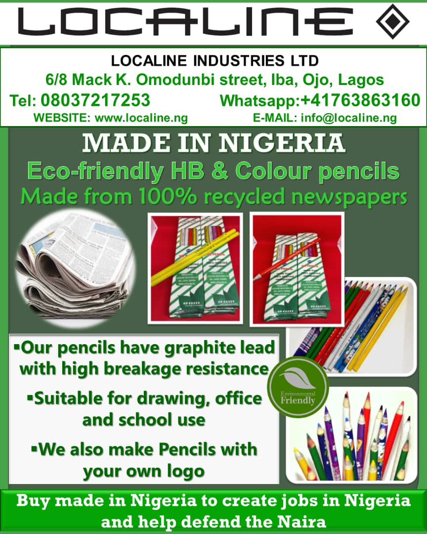 M. Omodunbi, Founder, Localine Eco-Pencils Nigeria tweet media