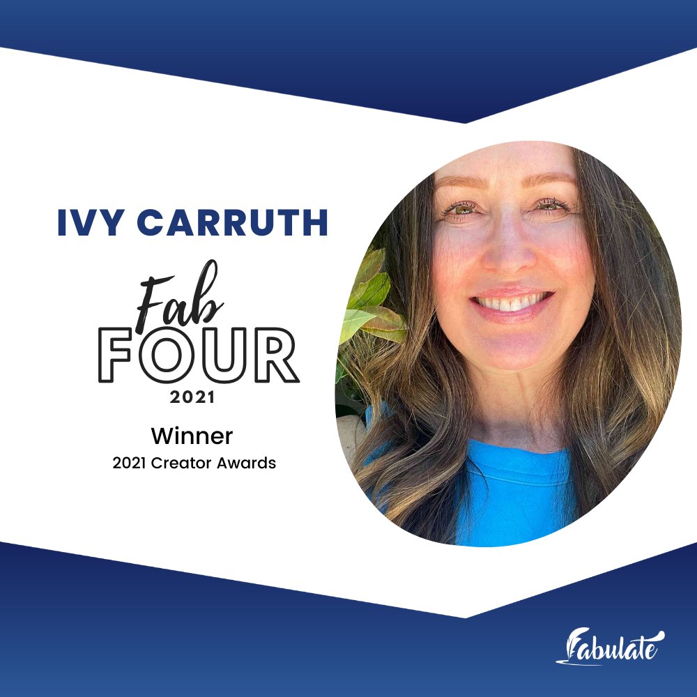 fabulateHQ's tweet photo. It's with great excitement that we announce Ivy Carruth as the second of our Fab Four CREATOR winners for 2021 🏆.

Please join us in congratulating Ivy 🎉🎆.

We'll be announcing the winner of our third 2021 Fab Four CREATOR awards tomorrow.

https://t.co/LYpoMR0lAO https://t.co/FuG0YBrQb8