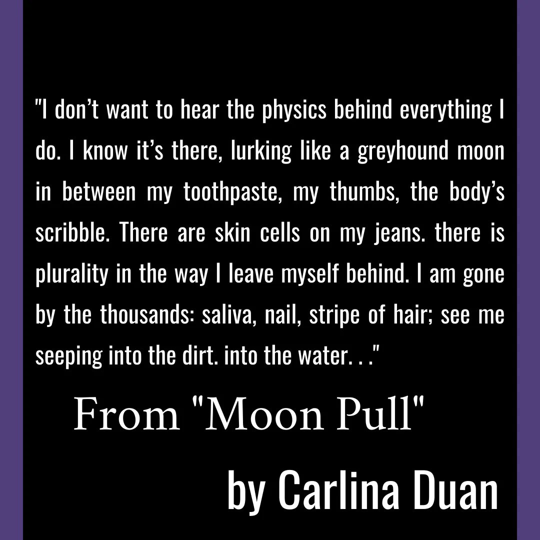 March 16th at 6:30, join CPC for the Blue Hour featuring Carlina Duan 

Experience her poem, 'Moon Pull' here: slowdownshow.org/episode/2020/0…

#virtual #virtualpoetry #virtualperformances #virtualreading #chicagononprofit #nonprofit