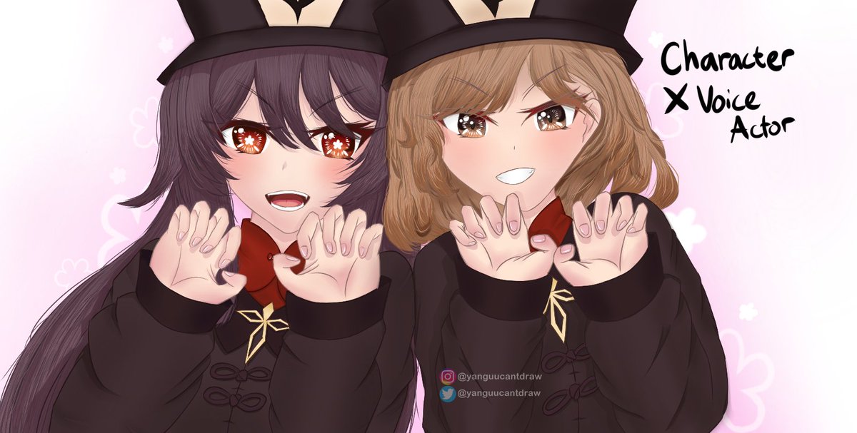 yanguucantdraw's tweet photo. Character X Voice actor!!
I Decided to draw HuTao with her VA Rie Takahashi. First time drawing someone real as an anime character xD
#artistontwitter #genshinimpact #genshinimpactfanart #原神 #RieTakahashi #HuTao https://t.co/a8kV1T8pL1