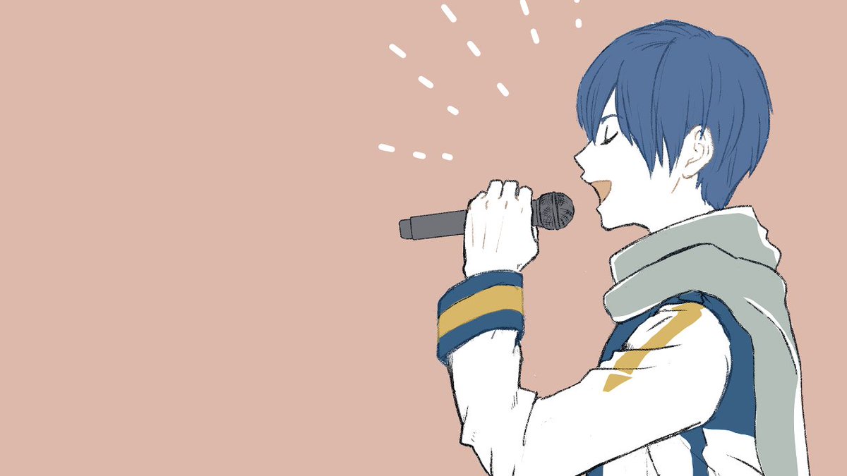 ピアプロ運営です 本日は マイク 作品をご紹介 じゃむさんのカラオケで歌うkai Piapro ピアプロ のイラスト