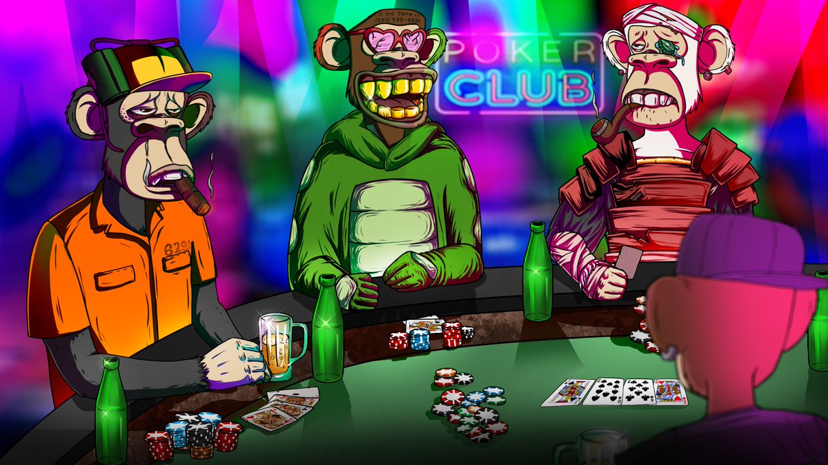 Our founders have been drinking too much at the poker table… 👀

Who ends up with all the chips? 

🏆 1 NFT &amp; 10 WL spots to win 🏆

RT and Follow

⚠️ Winners announced on Discord in 24 hours