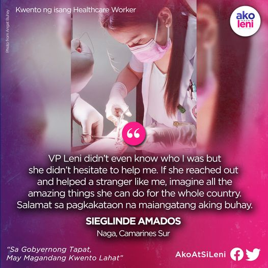"Two weeks later, I received a text from VP Leni Robredo herself, saying that she's willing to partially pay for my tuition using her own salary. The next day, one of her staff called me and asked for bank details and payment options. After 12 months of clerkship, I graduated."
