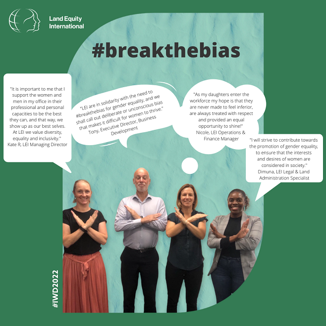 landequityint's tweet photo. Today in particular, LEI recognises women and the efforts of our staff and partners around the world to #breakthebias for an inclusive and equitable future.

#internationalwomensday #breakthebias #inclusion #diversity #stereotypes #resilience https://t.co/LxxxZVree2