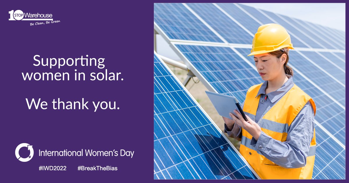 OneStop_wh's tweet photo. Today is time to reflect on progress made, to call for change and to celebrate acts of courage and determination by ordinary women, who have played an extraordinary role in our communities. Today we celebrate every woman working in our Solar industry and thank them.

#IWD2022 https://t.co/MlzeeZn7vN