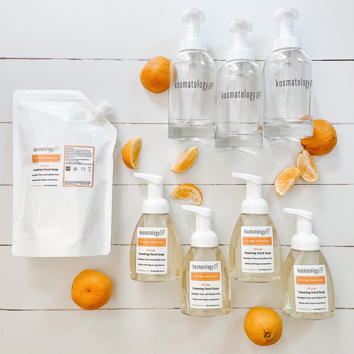 Is it time for a soap dispenser refill?  There’s no need for a new bottle, you can save money and reuse your old foaming soap dispenser! 
⠀⠀⠀⠀⠀⠀⠀⠀⠀
Our Foaming Hand Soap Refills are available in all 5 of our classic Kosmatology scents.