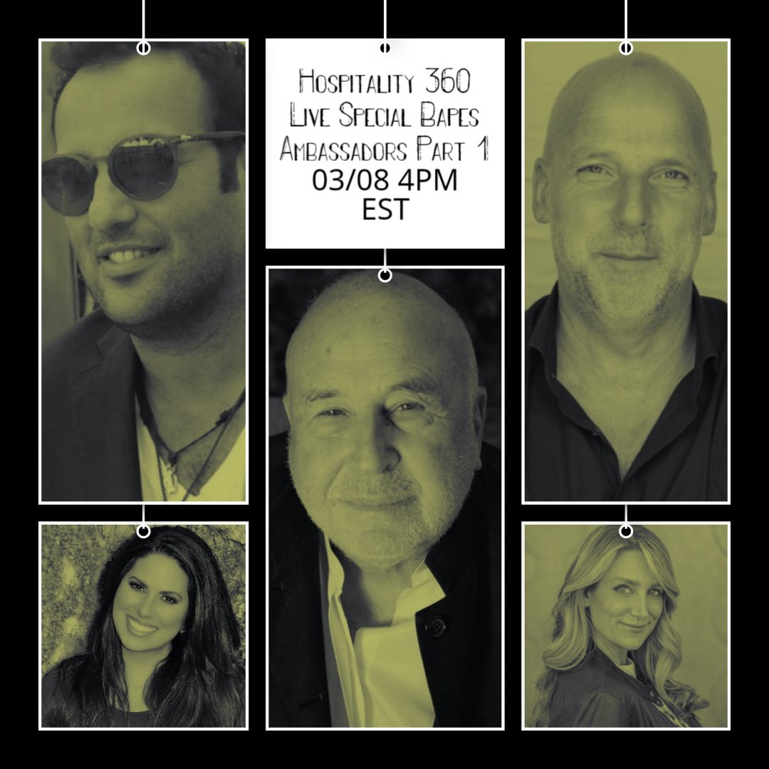 KenEVHotel's tweet photo. HOSPITALITY 360 LIVE 03/08 4PM ET
The Bapes Ambassadors Special Part 1

Part 2-03/10 4PM ET

Get Bapetized @bapesclan #nft #hospitality

📺YouTube- https://t.co/ritttQ5qFn

 The world renowned bapes team @brianjesposito @larrynamer1 @StephynieMalik @SchulzDEV and @AskAConcierge https://t.co/KbBczKLwZP