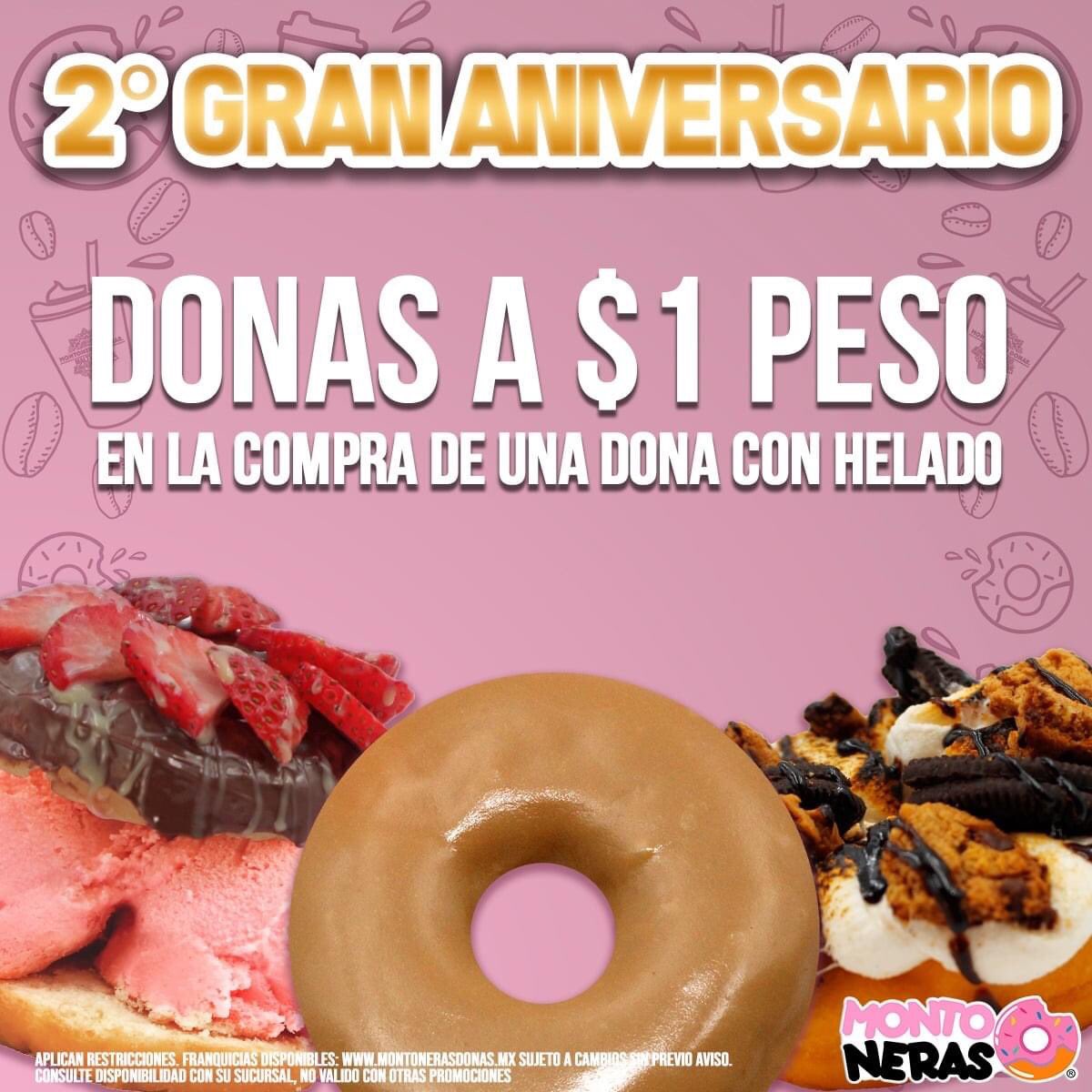 Montoneras_MM's tweet photo. Estamos de fiesta!🥳
Ven y festeja nuestro 2° GRAN ANIVERSARIO🎊. En la compra de una Dona con Helado 🍨🍩 más $1 Peso llévate una Dona con Helado 🍨🍩, una Dona Clásica 🍩 o una Dona Original 🍩 Tú decides! 
Te esperamos este 12 de Marzo en nuestra sucursal, 🤩🤩¡No faltes! https://t.co/InH3hKsvfn