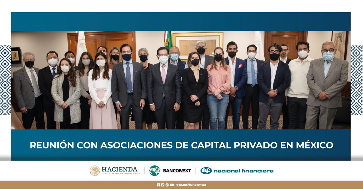 bancomext's tweet photo. El director general de @bancomext y @NafinOficial, Luis Antonio Ramírez Pineda, recibió a representantes de asociaciones de capital privado en México para escuchar sus necesidades y propuestas en el contexto económico actual post pandemia. https://t.co/QB2g1sOb29
