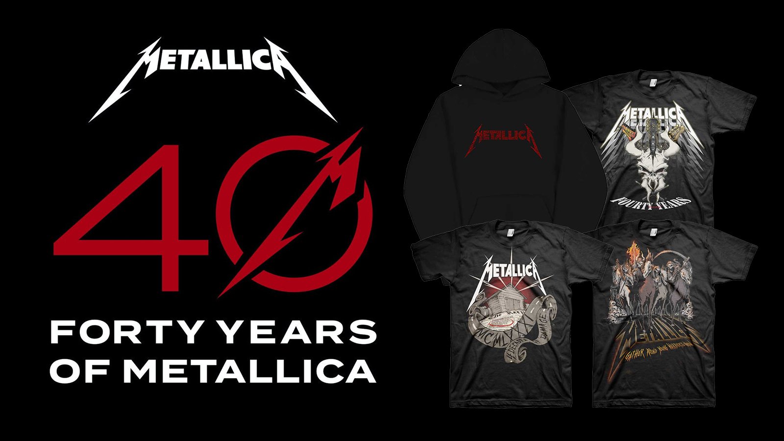 Gekirock Clothing Rtプレゼント開催中 Metallica メタリカ バンド結成40周年記念アイテム ゲキクロで数量限定取り扱い中 T Co 9srlonzmob 楽曲タイトルでバンドロゴを象ったデザインのパーカーなどがラインナップ 9 000円以上のご注文で送料
