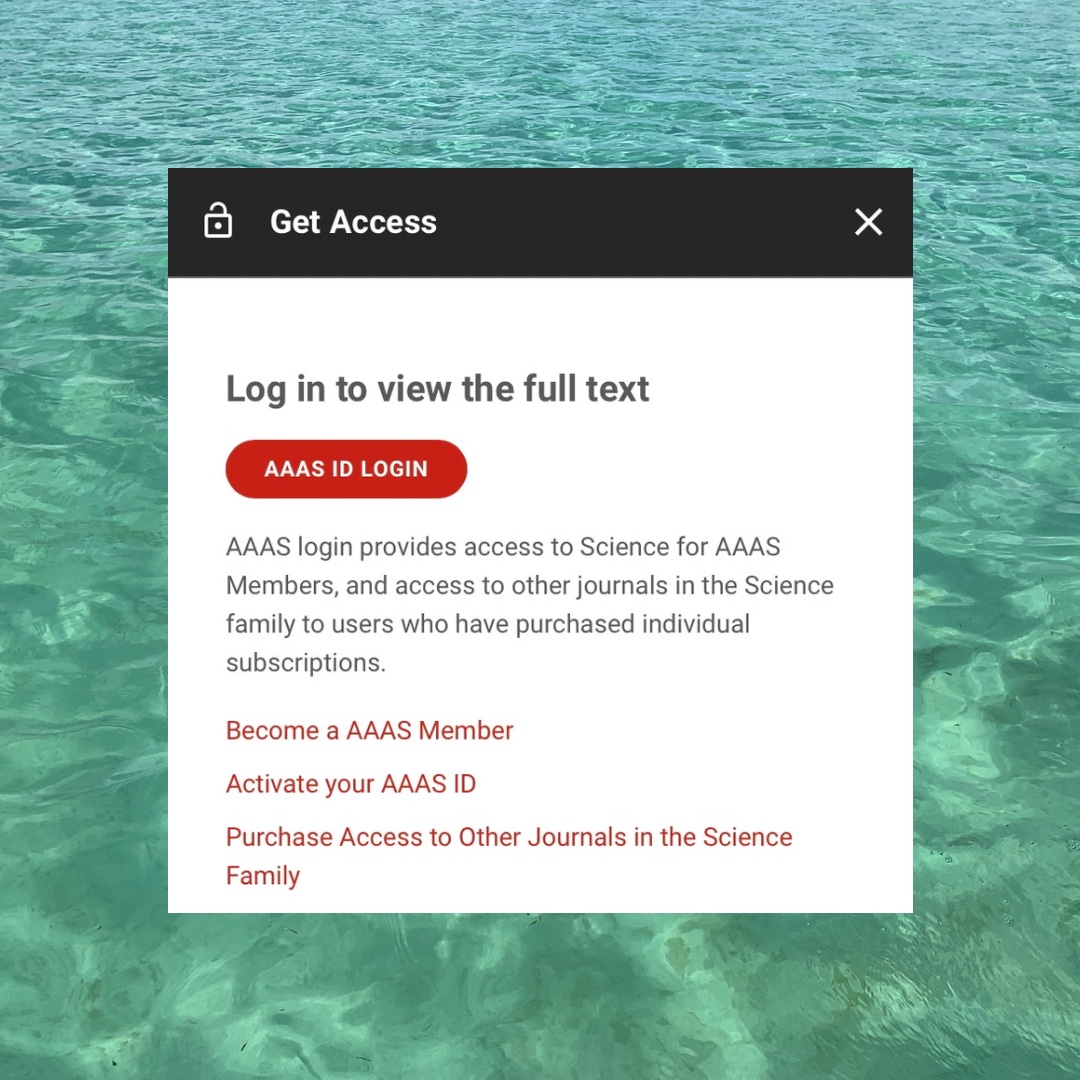 oceaneverblue's tweet image. Ever seen a message like the one below before? Us too! Join us this week as we talk about #ScienceAccessibility, why #Paywalls are a problem, and what we can do to gain access to the wealth of information in online journals! #ScienceTwitter #AcademicTwitter