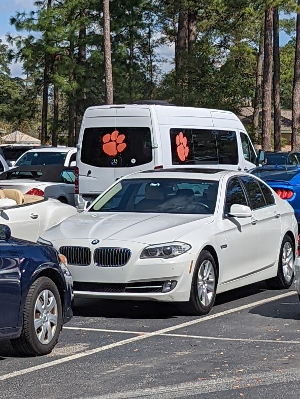 Cam spotted the <a href="/ClemsonMGolf/">Clemson Men's Golf</a> van yesterday at <a href="/PinehurstResort/">Pinehurst Resort</a>. He's so excited to be back in the vans for camp this summer! Go Tigers! ⛳🧡