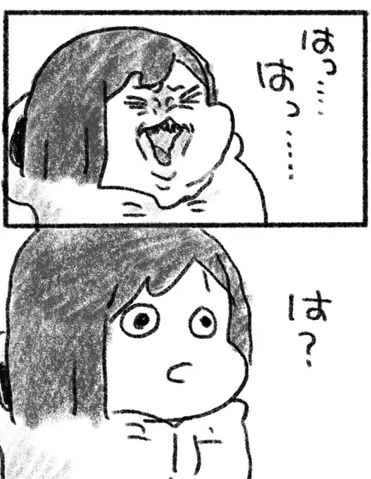 くしゃみが途中で止まると は? ってなるやつ 