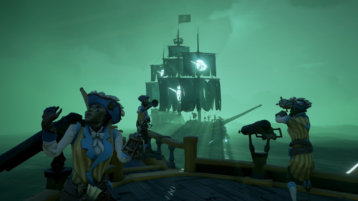 CraveiroTV's tweet photo. "Moving like a deathly veil across the waves"

#SotShot @SeaOfThieves @RareLtd https://t.co/U6BxvKJPms