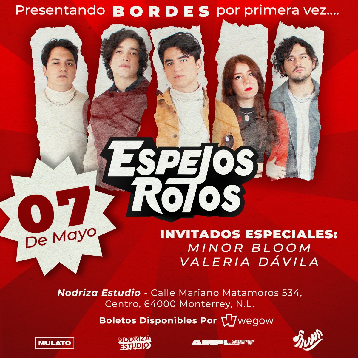 faunahits's tweet photo. 🎈MTY - 4 DE MAYO 🎈
Los @EspejosRotosMx llegan a Nodriza Estudio para presentar “Bordes” su álbum debut.
¡No te pierdas su increíble show! Adquiere tus boletos por aquí: 🎫 https://t.co/v3GjrTyLVH https://t.co/lZQZCNxLG3
