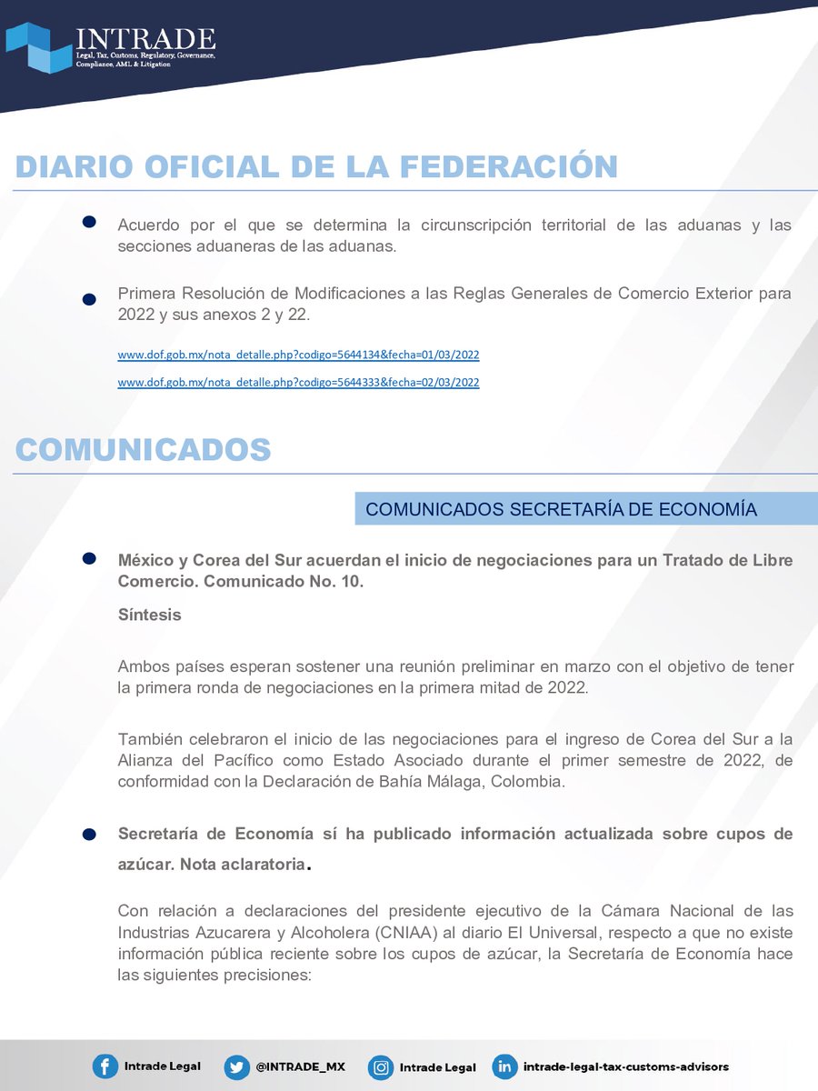 INTRADE Legal, Tax, Customs Advisors & AML tweet media