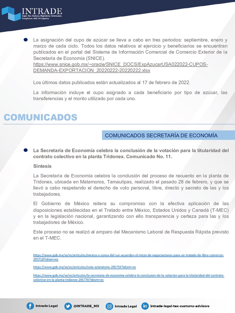 INTRADE Legal, Tax, Customs Advisors & AML tweet media