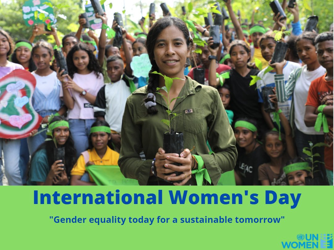 unwomenTL's tweet photo. 8 March is International Women’s Day!
Without gender equality today, a sustainable and equal future won't be possible.

Join us this #IWD2022 to amplify the voices of women and girls who are taking #ClimateAction at all levels. https://t.co/xUTsWvqa8i