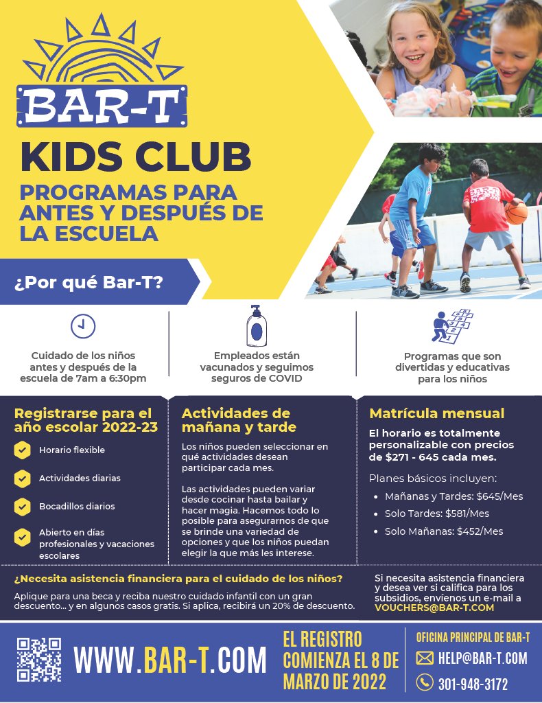 Are you looking for a before and after school program for next year? Registration for Bar-T Goshen's 2022-23 school year opens March 8 @ bar-t.com