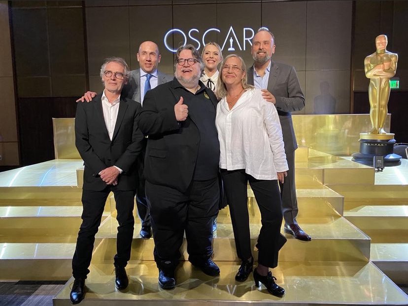 <a href="/TheAcademy/">The Academy</a> ‘s nominee luncheon. Bravo and Congratulations to <a href="/RealGDT/">Guillermo del Toro</a> <a href="/SunsetGunShot/">Kim Morgan</a> @milofx1 <a href="/DevdesTamara/">Tamara Deverell</a> <a href="/lmsequeira/">Luis Sequeira</a> #DanLaustsen <a href="/Nightmare_Alley/">Nightmare Alley</a> #NightmareAlley