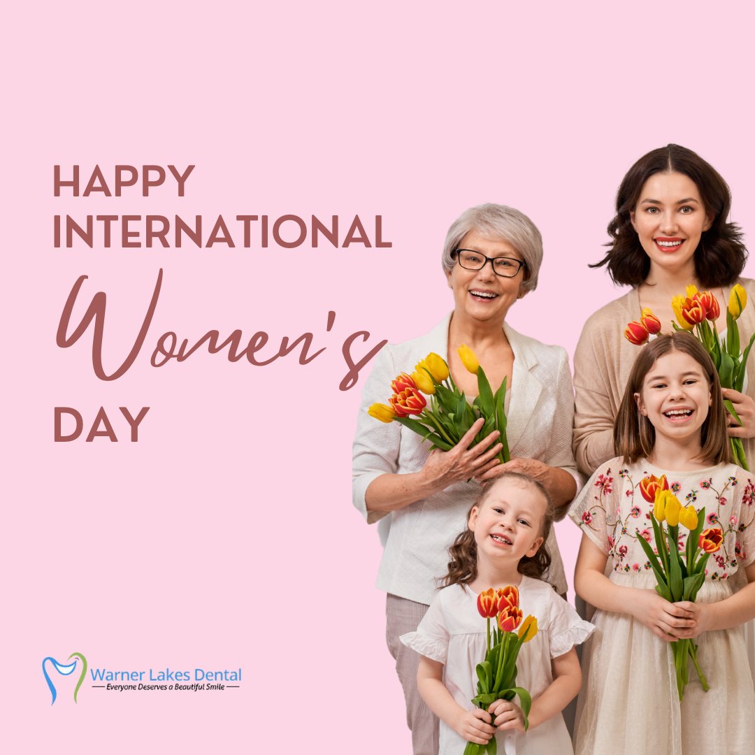 DentistWarner's tweet photo. Happy International Women’s Day from Warner Lakes Dental!

#Women #WomensDay #InternationalWomensDay #DentistWarner #DentistWarnerLakes #WarnerLakesDentalClinic https://t.co/o5FUFEkNA0