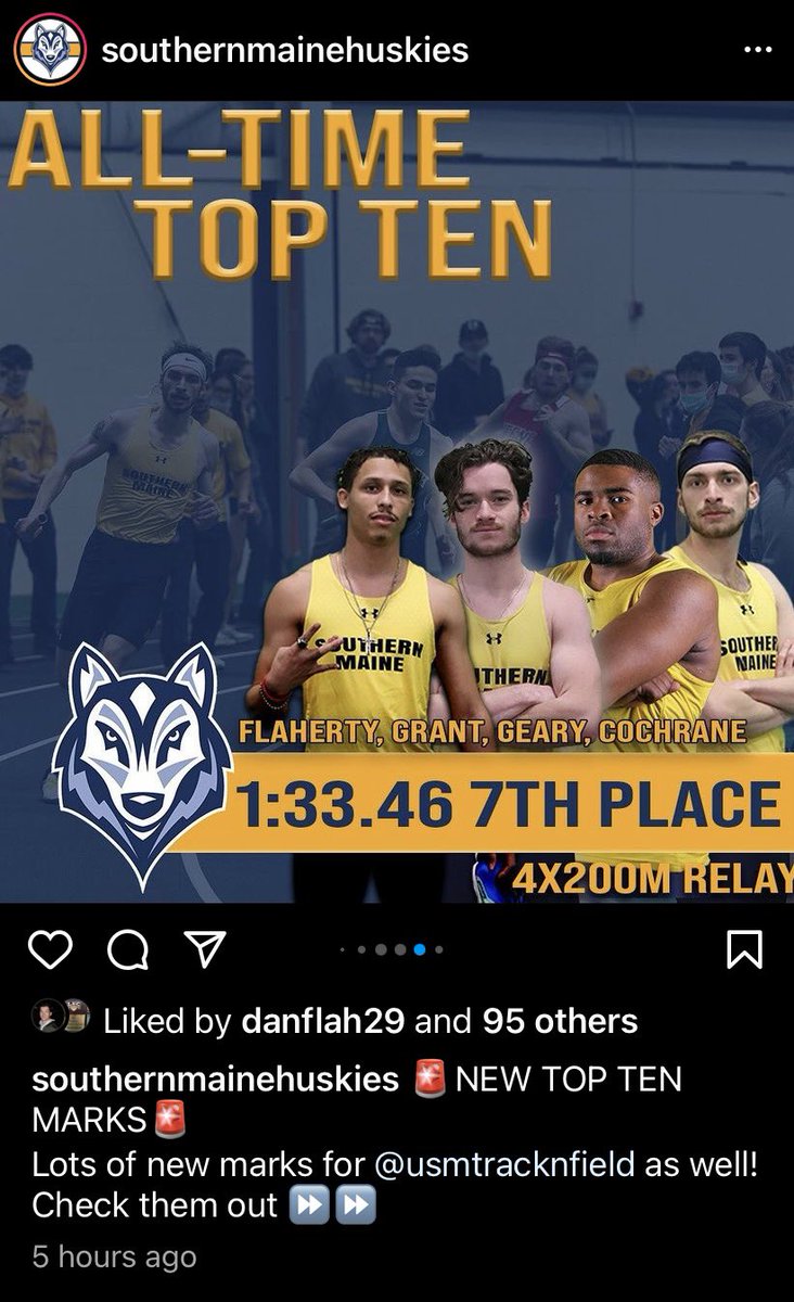 FlahertySusan's tweet image. Congratulations to Daniel Flaherty and teammates!  Great way to make your mark.#trackandfield
