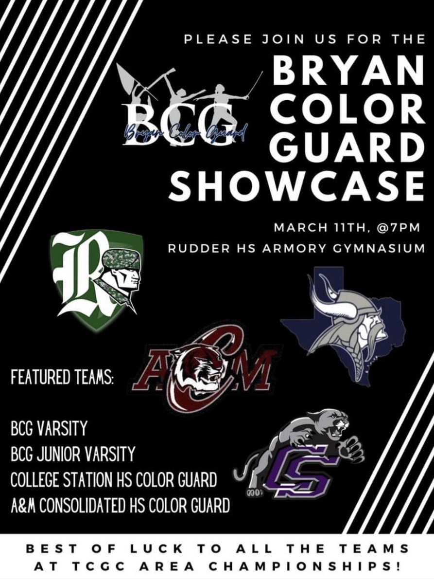 College Station HS Band & Guard (@cshsbands) on Twitter photo Here is your chance to see our Winter Guard perform their show "Beneath the Blood Moon." It's a pirate show! You will also get to see the Winter Guard teams from @AMCHSWeb Consol, <a href="/bryanvikingband/">Bryan Viking Band</a> Bryan and <a href="/RudderHS_BISD/">Rudder High School</a> Rudder. Free event, so we hope to see you all there! Here is your chance to see our Winter Guard perform their show "Beneath the Blood Moon." It's a pirate show! You will also get to see the Winter Guard teams from @AMCHSWeb Consol, <a href="/bryanvikingband/">Bryan Viking Band</a> Bryan and <a href="/RudderHS_BISD/">Rudder High School</a> Rudder. Free event, so we hope to see you all there!