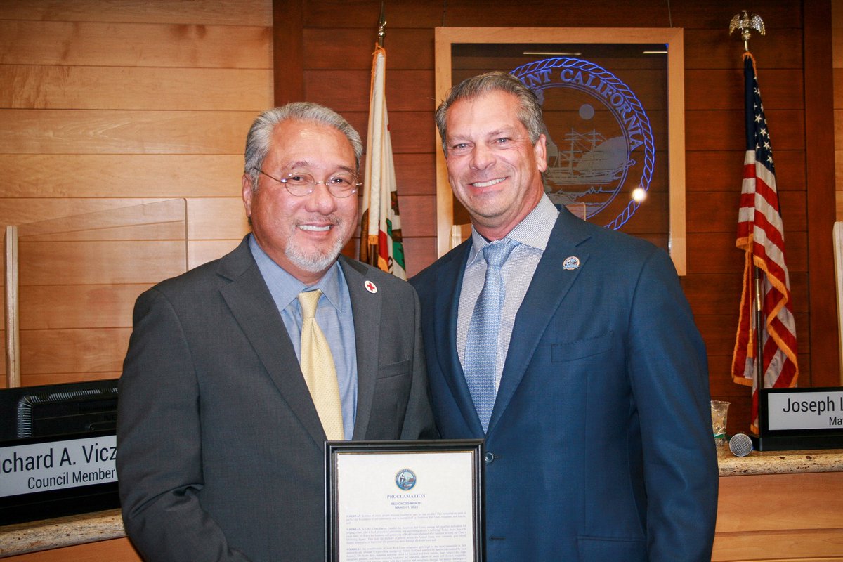 SoCal_RedCross's tweet photo. During Red Cross Month, we thank our cities and counties that continue to support our lifesaving mission. We appreciate @CityofDanaPoint @LagunaNiguelCty @alisoviejocity @CitySanClemente &amp; @CityLagunaHills for presenting proclamations recognizing March as #RedCrossMonth. 👏🏽 https://t.co/zJbvpgVf7N