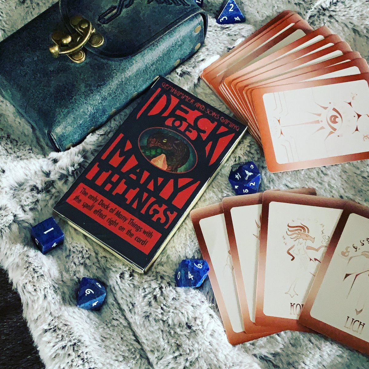GemhammerGaming's tweet photo. Hmm... What to use... Deck of Illusions or Deck of Many Things?
https://t.co/d58OlYlMY4
#dnd #dnd5e #deckofmanythings #deckofillusions #magicitem #d20 #gemhammer https://t.co/5ogHqZMi1J