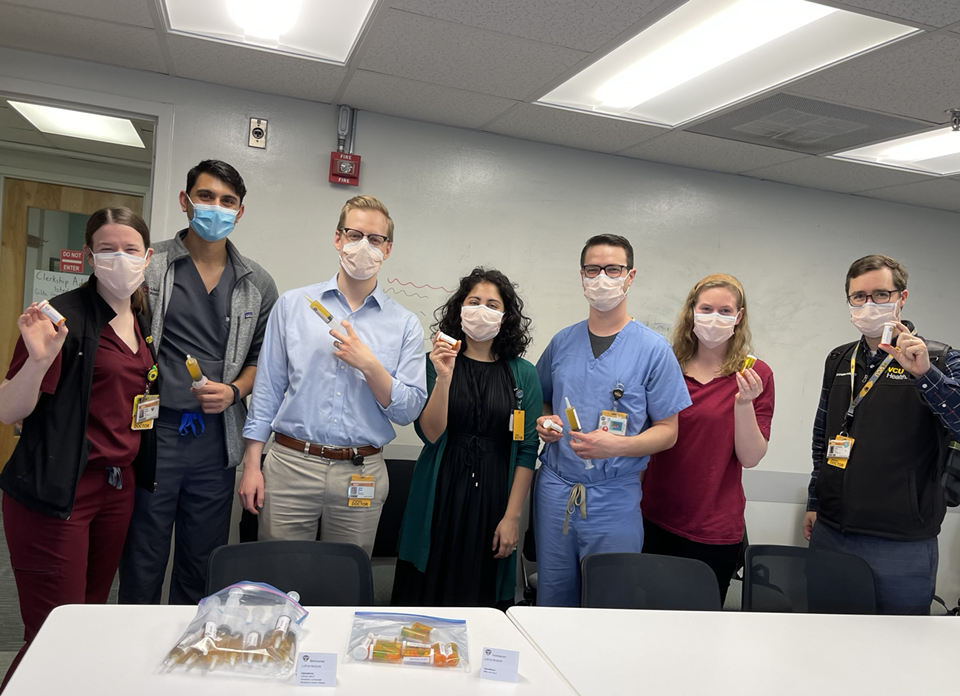 KidneyWars's tweet photo. Baked DS DNA by talented @cderekleiner - perfect breakfast for #LupusRegion #NephMadness morning report with @VCU_IMRes and @jkidd03! Well, baked goods were on the VA side while at VCU we had Voclosporin (Mike and Ike's) and Belimumab (Jello shots)! @NephMadness https://t.co/GuAgNOsjaw