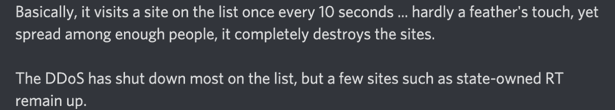 ProtestXTools's tweet image. Yet another screenshot from Discord.

protest.tools/russia

#FuckWar #PeaceNow #HelpUkraine 🇺🇦