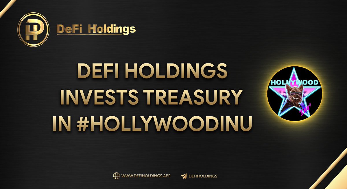 Defi Holdings just invested in @Hollywood_Inu $HWI

We love their cause and see how this will grow into something very big supporting actors in the entertainment industry! ⭐️🎬

#FaaS #Defi3 $DHOLD #charity