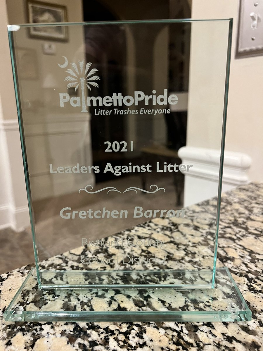 I’m honored to received the @PalmettoPride Leader of the Year Award for leading my district in community cleanup and prevention efforts. Stay tuned…We are making plans to launch our quarterly @RichlandSC district 7 cleanup days! #HereToServe #TakingItToTheStreets #TalkingTrash