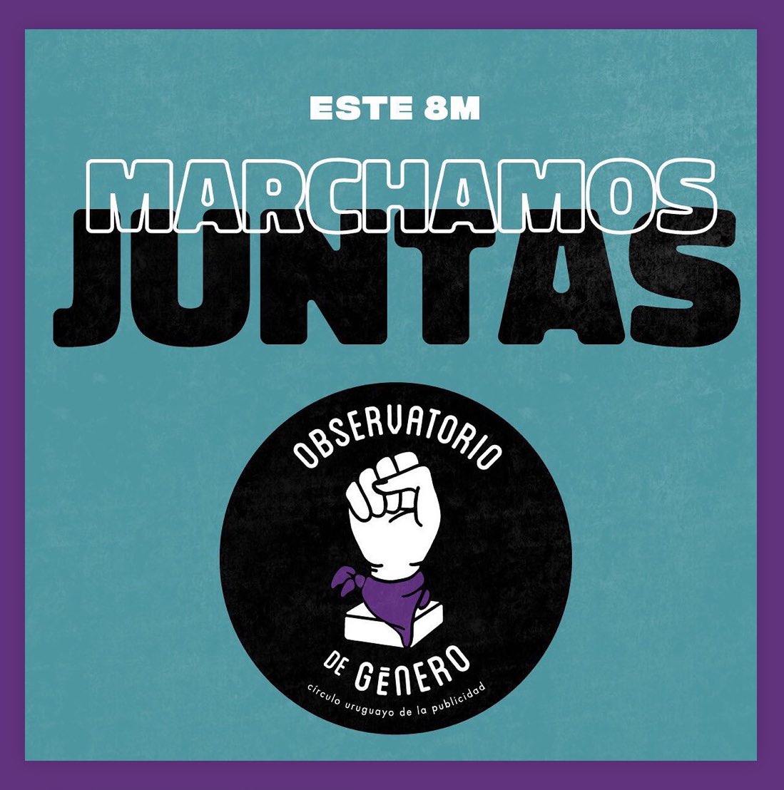 generoCUP's tweet photo. ✊🏾Este #8M las publicistas marchamos para eliminar el sexismo de la comunicación y los espacios de trabajo. 

💜Escribinos o encontranos en📍Sinergia Ejido a las ⏰ 18h. 

Ninguna está sola.
Estamos #juntas. https://t.co/wlmiqOZCTO