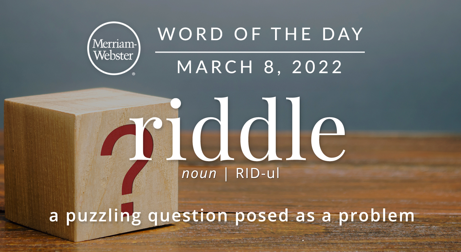 Merriamster on Twitter "Good morning! Today's WordOfTheDay is