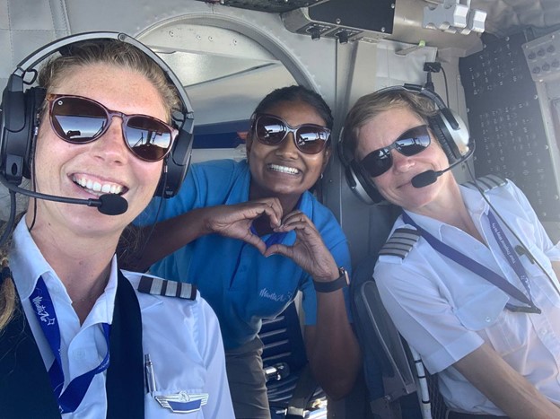 Celebrating Women, not just today but every day in between.
Fly high Ladies, the sky is our home too!

Photo 📸: <a href="/MantaAir/">Manta Air</a> 

#AviationMaldives #Breakthebias
Telegram Channel: t.me/AviationMv
