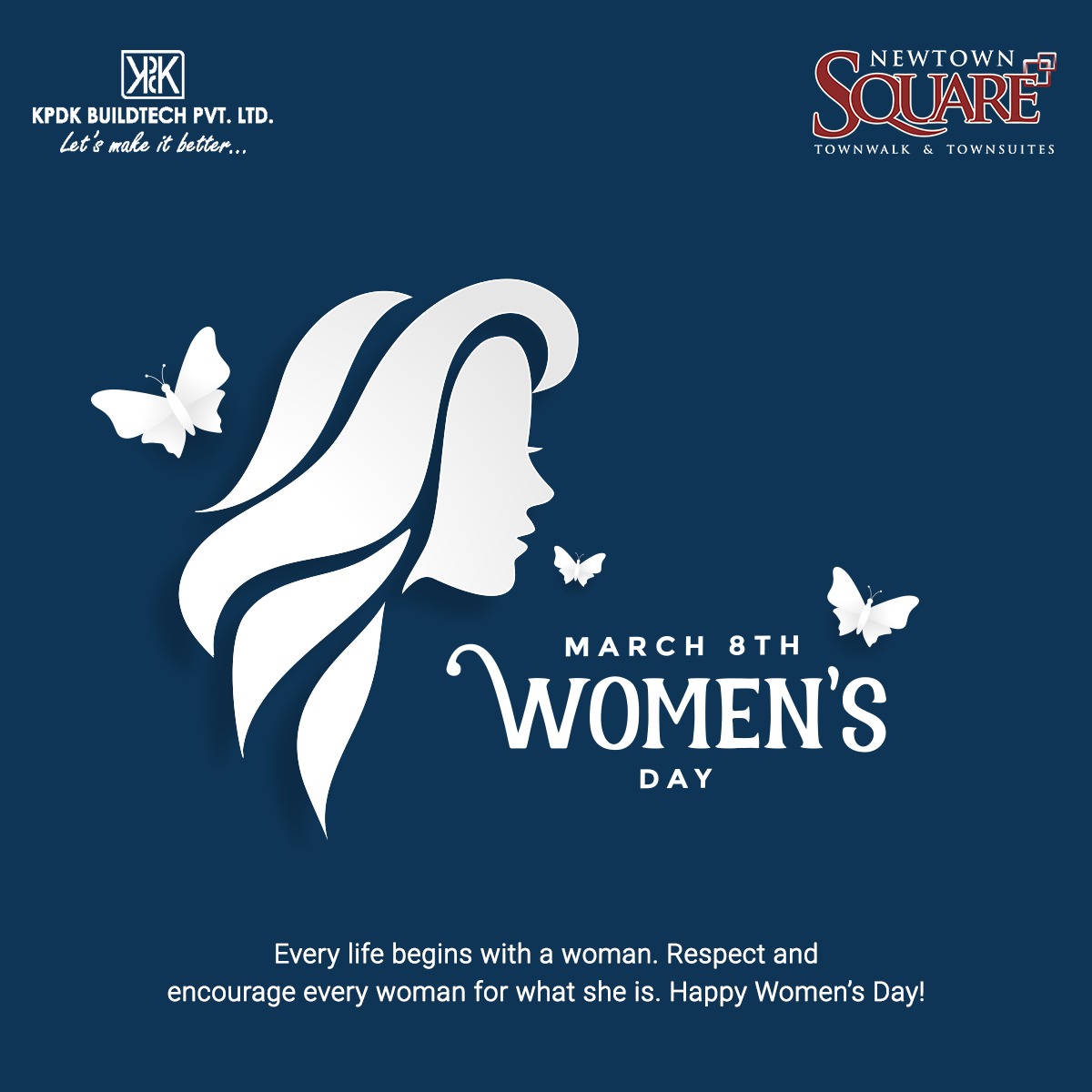 Newtownsquare_'s tweet image. Every life begins with a woman. Respect and
encourage every woman for what she is. Happy Women’s Day!

#kpdkbuildtech #newtownsquare #happywomensday #internationalwomensday #realestate #commercial #property #gurgaon