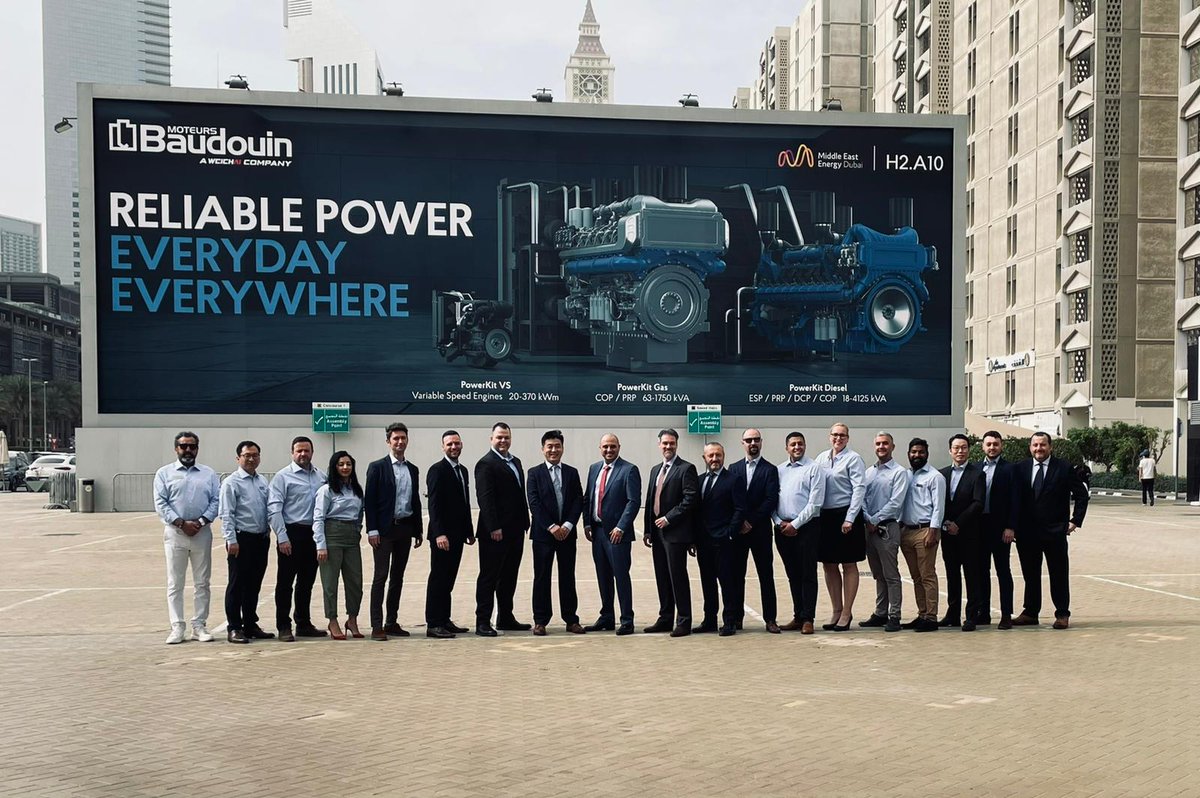 Moteurs Baudouin (@moteursbaudouin) on Twitter photo Meet us as a #GoldSponsor in Stand H2.A10 in the #DubaiWorldTradeCentre for this second day of <a href="/meenergydubai/">Middle East Energy</a>.
Today, our President, Fabrizio Mozzi, will be holding a press conference to announce a #Strategic #Partnership. #StayTuned ! Meet us as a #GoldSponsor in Stand H2.A10 in the #DubaiWorldTradeCentre for this second day of <a href="/meenergydubai/">Middle East Energy</a>.
Today, our President, Fabrizio Mozzi, will be holding a press conference to announce a #Strategic #Partnership. #StayTuned !