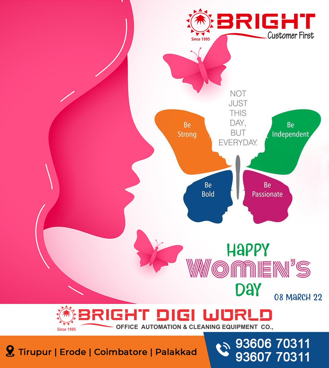 brightdigiworld's tweet photo. To all the incredible women in the world, shine on, not just today but every single day. Happy Women's Day. #womensday #8thmarch https://t.co/9kkvvONgna