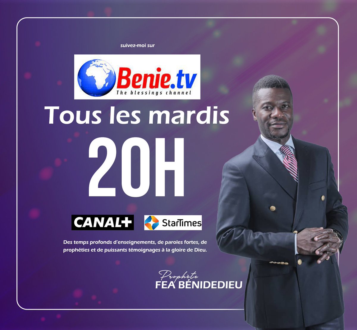 fea_benidedieu's tweet photo. Suivez moi sur Bénie TV tous les mardis à partir de 20h. Dieu vous bénisse.

#FEA_BENIDEDIEU #BENI_TV https://t.co/SRvq61AfNQ