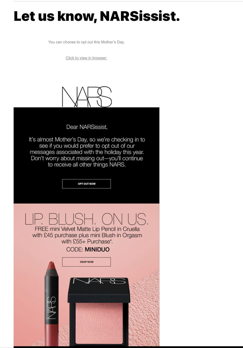 Queenie1969's tweet photo. @NARSCosmetics really! https://t.co/XTfnesHkEt