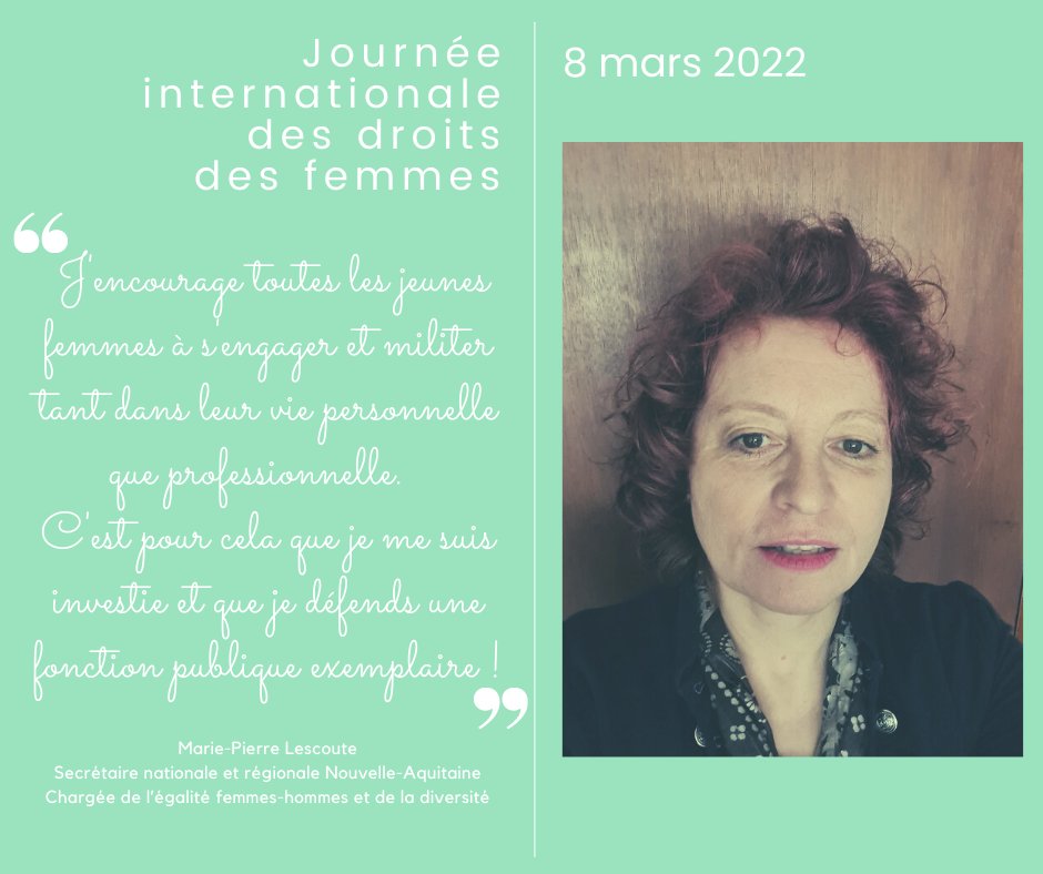 #8mars A l'occasion de la Journée internationale du droit des Femmes, découvrez Marie-Pierre Lescoute  une femme engagée qui promeut au quotidien au l'égalité femmes-hommes notamment au sein des instances d' <a href="/Interieur_Gouv/">Ministère de l'Intérieur</a> 👉bit.ly/3MxzavB
#JourneeDesDroitsDesFemmes