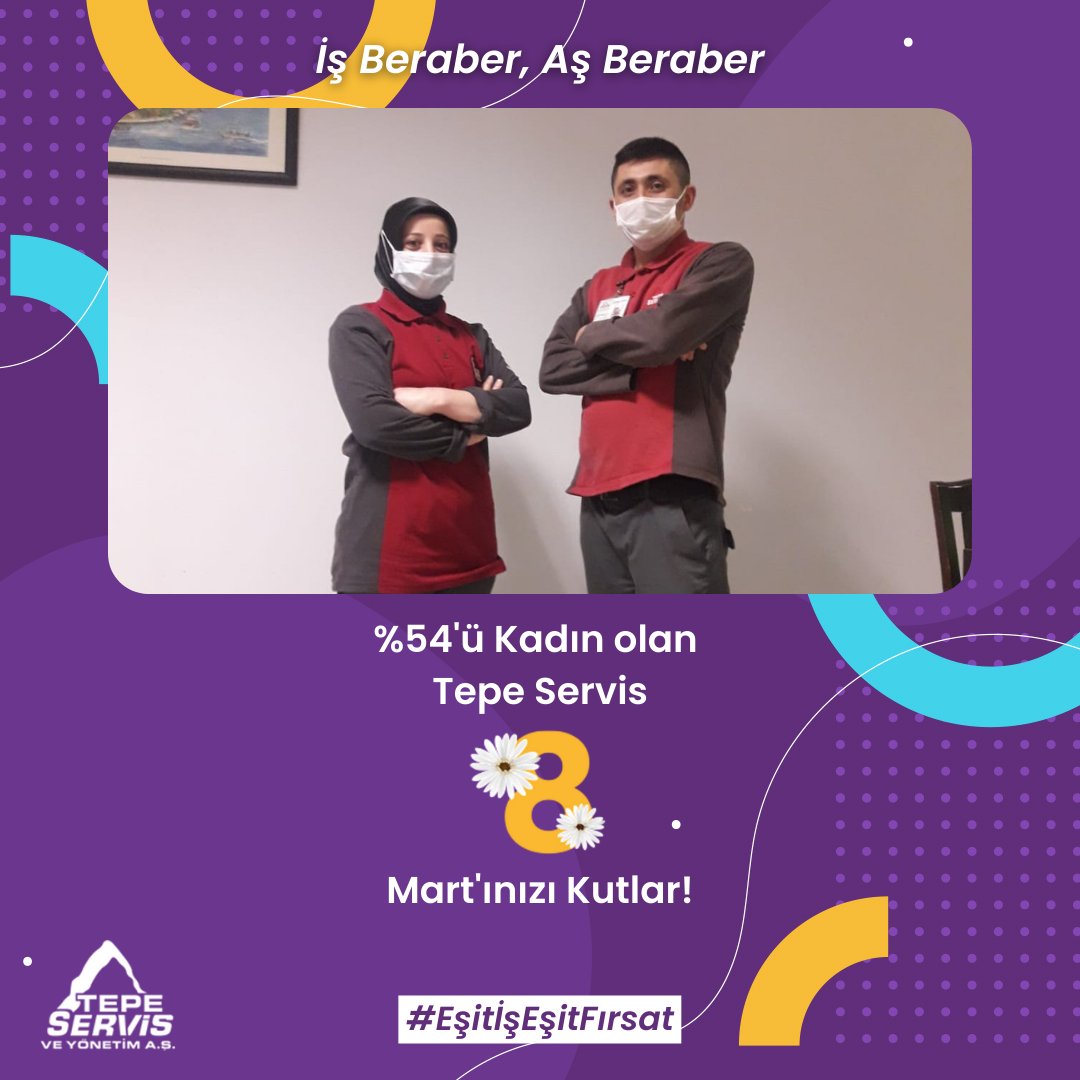 tesis_yonetimi's tweet photo. %54’ü Kadın Olan #TepeServis, “İş Beraber, Aş Beraber” İnancıyla 8 Mart Dünya Kadınlar Günü’nü Kutlar!

#8Mart #DünyaKadınlarGünü #İşBeraberAşBeraber #EşitİşEşitFırsat #8MartDünyaKadınlarGünü #hizmetinizdeyiz https://t.co/2vLVl4assq