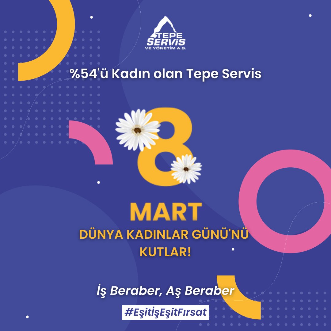 tesis_yonetimi's tweet photo. %54’ü Kadın Olan #TepeServis, “İş Beraber, Aş Beraber” İnancıyla 8 Mart Dünya Kadınlar Günü’nü Kutlar!

#8Mart #DünyaKadınlarGünü #İşBeraberAşBeraber #EşitİşEşitFırsat #8MartDünyaKadınlarGünü #hizmetinizdeyiz https://t.co/2vLVl4assq