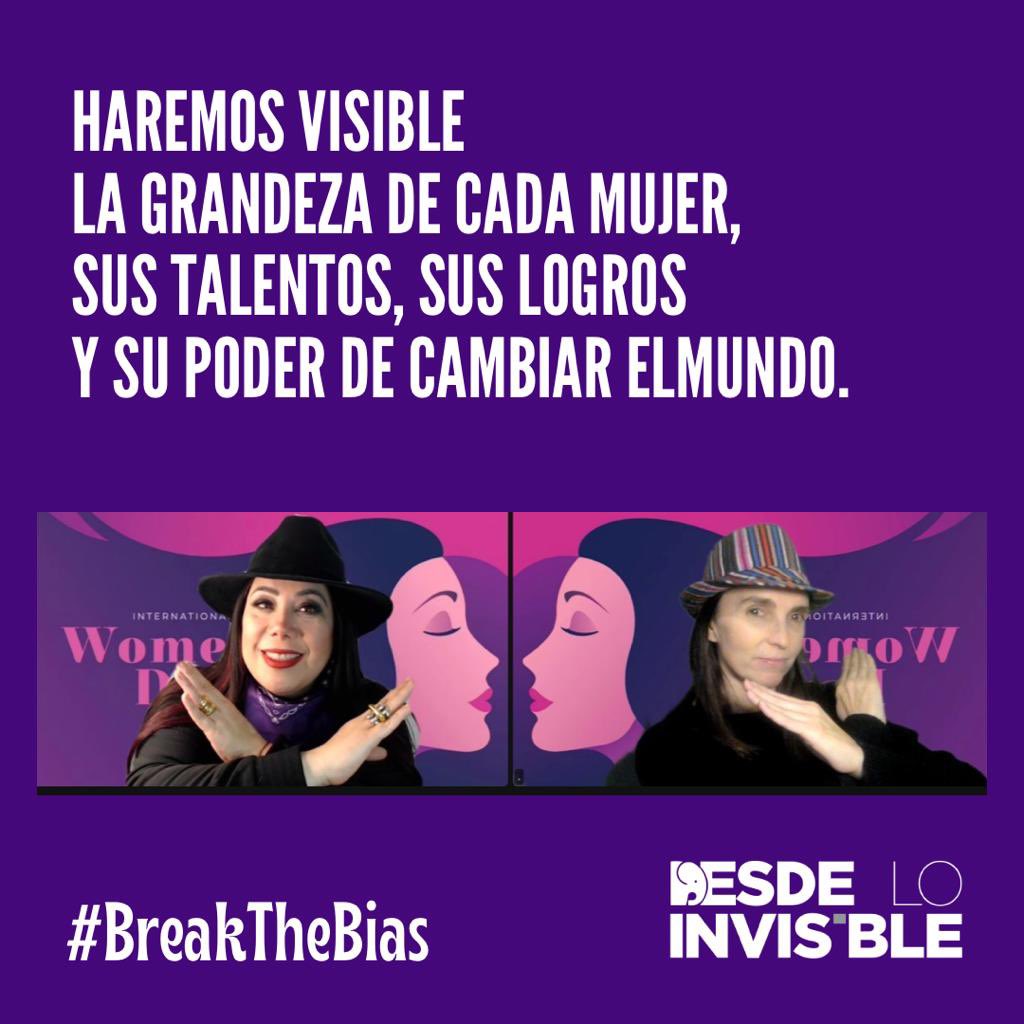 GabaInvisible's tweet photo. 👁 Hagamos visible el talento, los logros, los derechos y las luchas invisibles.

💔 Rompamos con las injusticias, los prejuicios, los sesgos, las frases destructivas, los supuestos limitantes y el chisme tóxico. 

IWD 2022 - Día Internacional de la Mujer

#IWD2022 #BreakTheBias https://t.co/0vbPvrbvIL