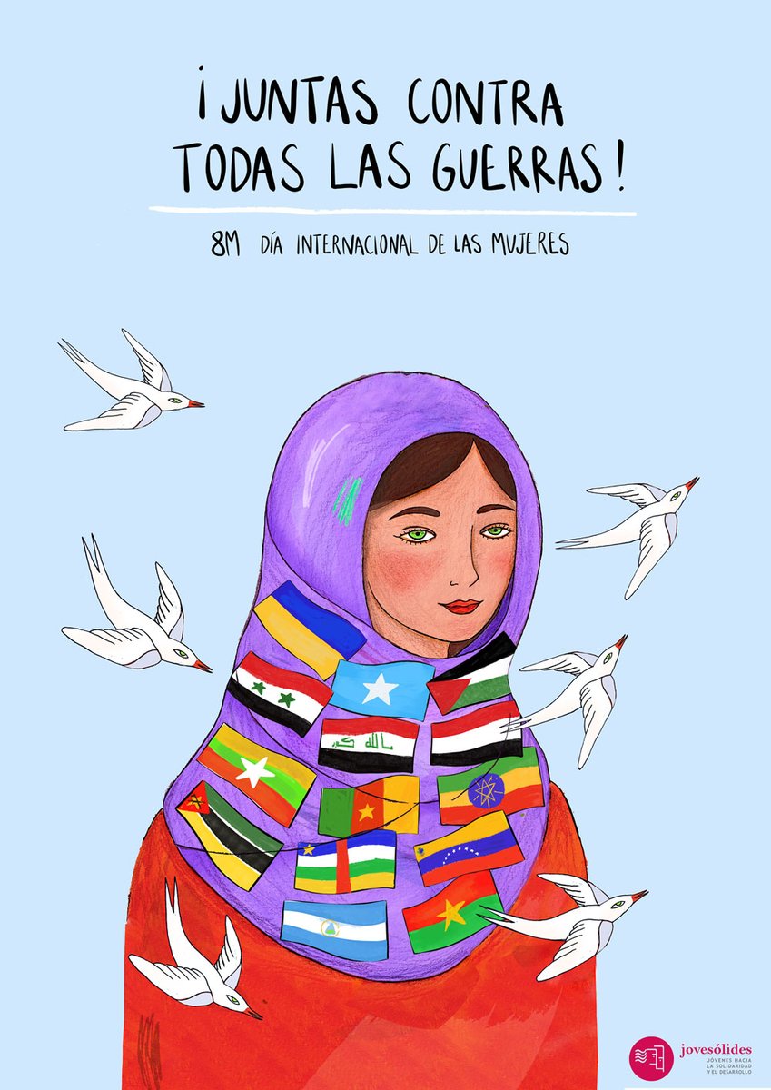 Hoy, #8M2022 y cada día del año, diversas y juntas más fuertes que nunca.💪🏿💪🏽Juntas contra todas las guerras.☮️ Juntas para afrontar y derribar las desigualdades. Juntas por un mundo feminista y en paz para todas.💜Por las que fueron, por las que vienen.#DíaInternacionalDeLaMujer